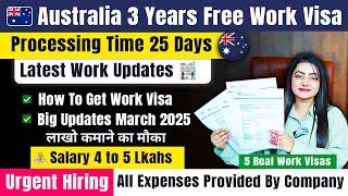 Australia  Free Work Permit Visa 2025 | 5 Work Visa Approved Subclass 482 | Packing & Helper Jobs