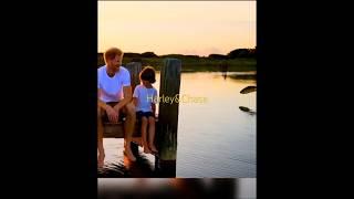 Prince Harry & Archie Sitting on a Dock at Sunset #Archie #royals #meghanmarkle