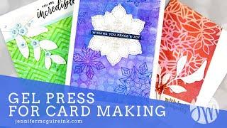 How To Use a Gel Press + MANY Cards