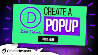 How to create a POPUP IN DIVI website (a Divi Theme Popup Box)