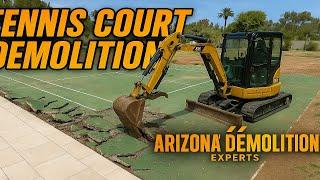 Tennis Court & Tile Demo in Tempe, AZ | Arizona Demolition Experts