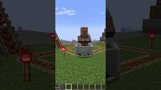 Minecart Villager launcher  #minecraft #minecart