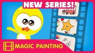 Lottie Dottie Mini | Magic Painting: Learn to Draw Animals | Kids Cartoons