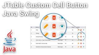 JTable Custom Cell Button Action using Java Swing