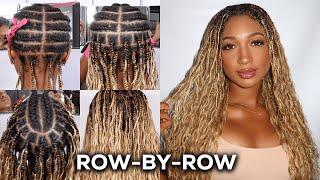 DIY Boho Knotless Braids ROW-BY-ROW | Full Install For Beginners ft. Waviy Hair