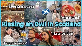 London To Scotland By Train 󠁧󠁢󠁳󠁣󠁴󠁿 Whiskey Tasting, Best Food & Harry Potter Owl  | Vlog