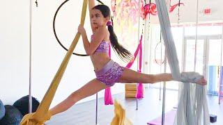 AERIAL SILKS GYMNASTIC WORKOUT
