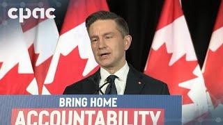 Conservative Leader Pierre Poilievre speaks with reporters in Toronto – March 7, 2025