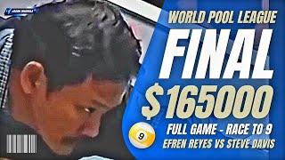 ⭐ Efren Reyes Final Full Game Race to 9 World Pool League Tournament Pro Billiard Game #efrenreyes