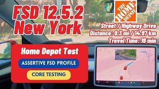 Tesla FSD Supervised v12.5.2 Home Depot Test | ASSERTIVE FSD Driving Profile