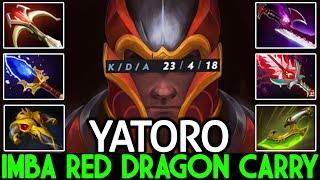 YATORO [Dragon Knight] Insane Splash Attack Red Dragon Carry Dota 2