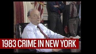 1983 NYC crime decrease:  Mayor Ed Koch speaks on crime and prisoner release issue.