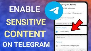 How To Enable Sensitive Content On Telegram (2024) | Telegram Sensitive Content Setting |