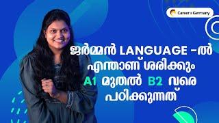 ജർമ്മൻ LANGUAGE-ൽ എന്താണ് ശരിക്കും A1 മുതൽ B2 വരെ പഠിക്കുന്നത് | Career@Germany