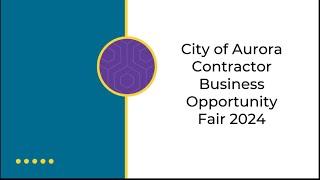 City of Aurora Business Opportunity Fair 2024 Full