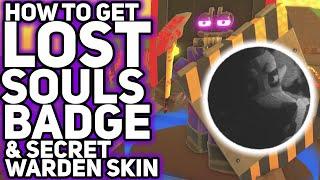 HOW TO GET LOST SOULS BADGE & SECRET WARDEN SKIN - Tower Defense Simulator