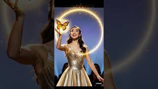 a woman perform a fusion with the butterfly on AGT #americasgottalent #magic