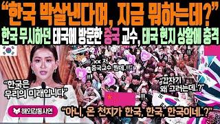 《해외감동사연》"한국 박살낸다며, 지금 뭐하는데?" 한국 무시하던 태국에 방문한 중국 교수, 태국 현지 상황에 충격