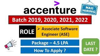 Accenture Off Campus Drive 2022 | 2021 | 2020 |2019 | Registration Process| NO Criteria| Mass Hiring