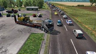 Euro Truck Simulator 2 / 20 мин выезжал из города  / Энгельс - Волжский / Бурильщик D-50