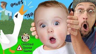 BAD MOUTH BIRD!  No Say Those WORDS! (FGTeeV plays Untitled Goose Game #1)