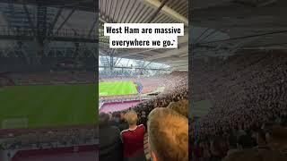 Hammers fans singing West Ham are massive everywhere we go West Ham 2-1 AZ. 11.05.23