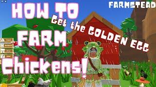 HOW TO GET CHICKENS - FARMSTEAD  GET THE GOLDEN EGG #robloxhowto