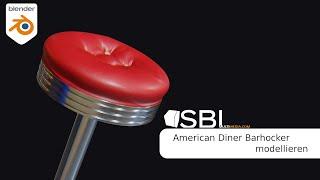 American Diner Barhocker modellieren Blender 3.2 Tutorial | SBL Multimedia