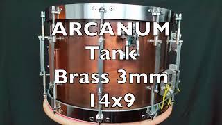 Arcanum Tank brass 3mm 14x9  (Обзор малого барабана / snare drum review)