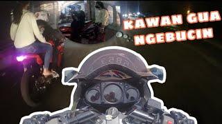 Teman gua jemput cewek di ajak night ride | ninja250 || motovlog buchine