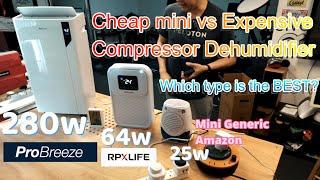 Cheap Mini dehumidifier vs Expensive compressor dehumidifier watch before you buy one.