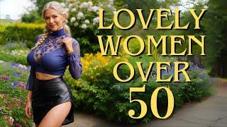 Natural Women Over 50 Elegant Nylon Dresses & Leather Skirts | Fashion Trend Tips 13