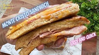 Monte Cristo Sandwich. Olahan roti tawar untuk ide sarapan. #montecristosandwich