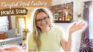 THRIFTED HOUSE TOUR! Mid Century Inspired Decorated Home! Making Money Online! MCM Goodwill Thrift