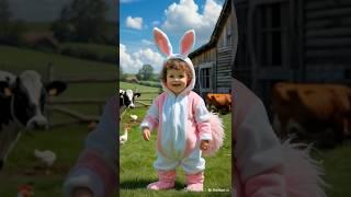 ADORABLE CUTE BABY CHICKS VS RABBIT COSTUME #cute #baby #cutebaby #adorablebaby #chicken #fashion