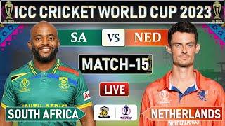 ICC World Cup 2023 : SOUTH AFRICA vs NETHERLANDS MATCH 15 LIVE SCORES | SA vs NED LIVE