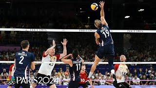 USA fights off Germany, avoids disastrous collapse in men's volleyball | Paris Olympics | NBC Sports