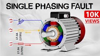 Single Phasing Fault in 3 - Phase Motor | Motor Single Phasing