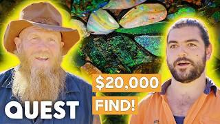 Rod & JC Make $20,000 In Jackpot Opal Discovery | Opal Hunters Red Dirt Road Trip