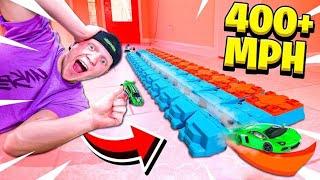 WORLD’S FASTEST HOT WHEELS TRACK! (400+ MPH)