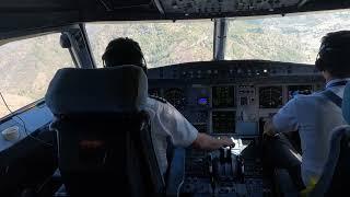 Challenging Descent: Cockpit View of Paro Airport Runway 15 Landing | Bhutan Airlines A319