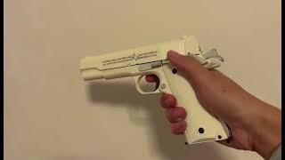 AKgelblaster.com xy1 1911 Gas Pistol Gel Blaster shooting demonstration