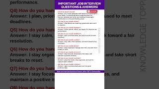 9 Most Important Job Interview Questions and Answers