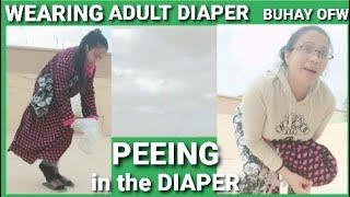 Wearing Adult diaper | Peeing in diaper due to cold weather | daily routine