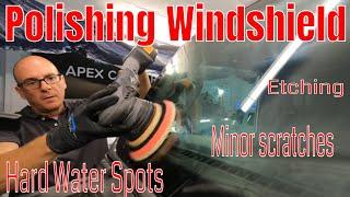 Polishing Minor Scratches From Windshield, Remove Hard Water Deposits From Glass!! P & S CLARITY!!