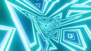 VJ LOOP NEON Bokeh Blue Teal Triangle Calming Abstract Background Video RGB 4k Screensaver