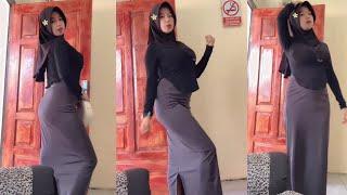 Hijab style Try on Atasan Rajut Lengan Panjang Big Size Jumbo