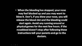 how to stop a nosebleed