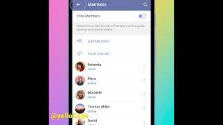 How to hide Telegram Group Members