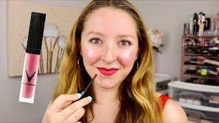 V KOSMETIK CREAMY LIQUID VELVET LIPSTICK IN BUBBLY SWATCH & REVIEW